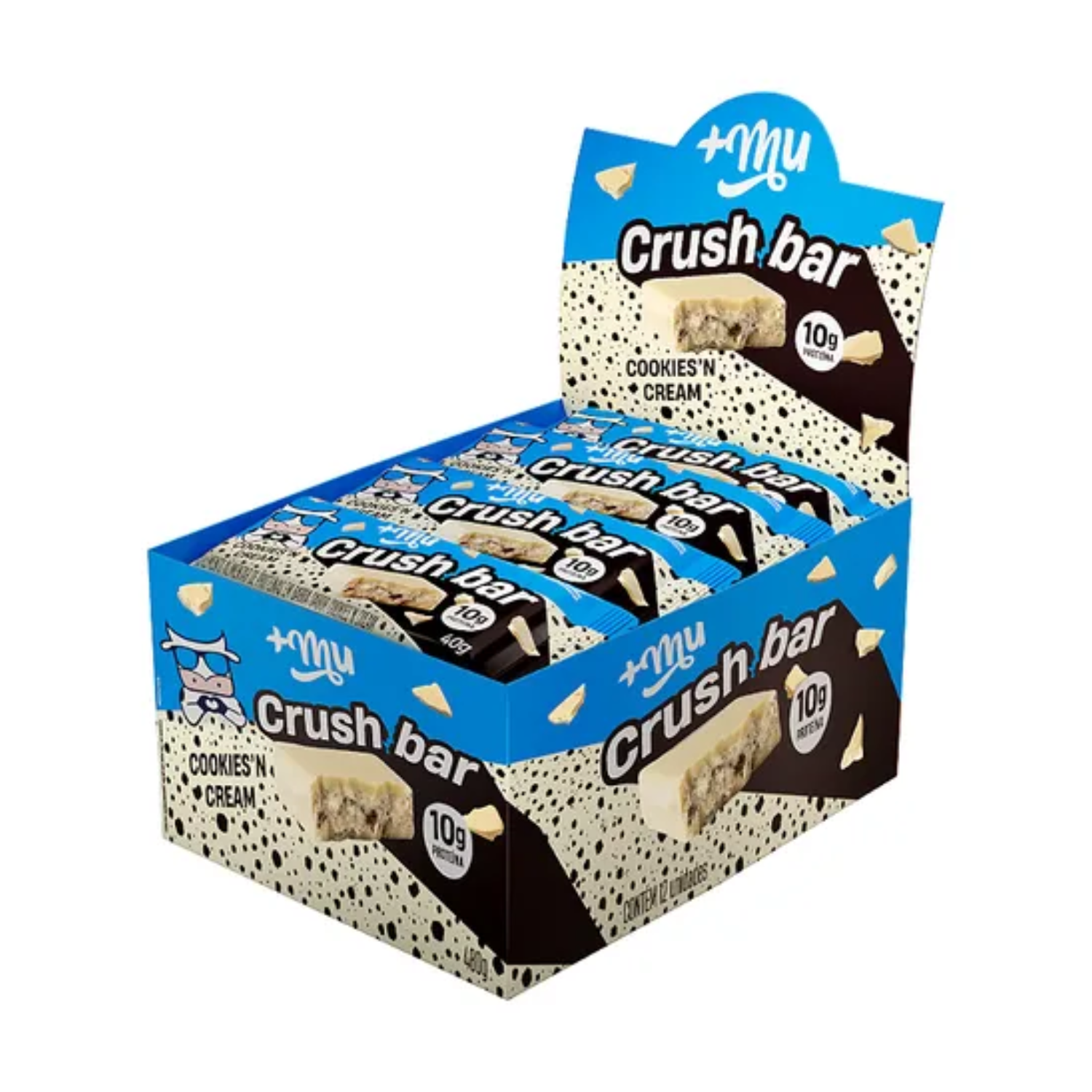 + Mu Crushbar - Cookies´n Cream - Box of 12 units - 480g